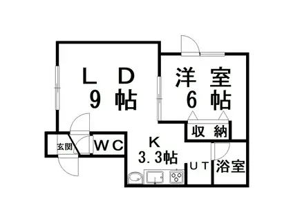 HAPPYLIFE(1LDK/1階)の間取り写真