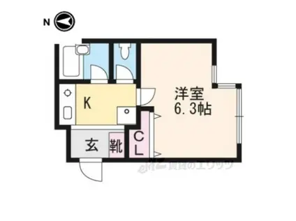 ユーピーディービル(1K/3階)の間取り写真