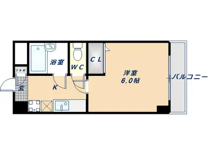 ルヴェール光陽(1K/3階)の間取り写真