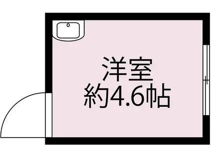 篠原台コーポ(ワンルーム/2階)の間取り写真