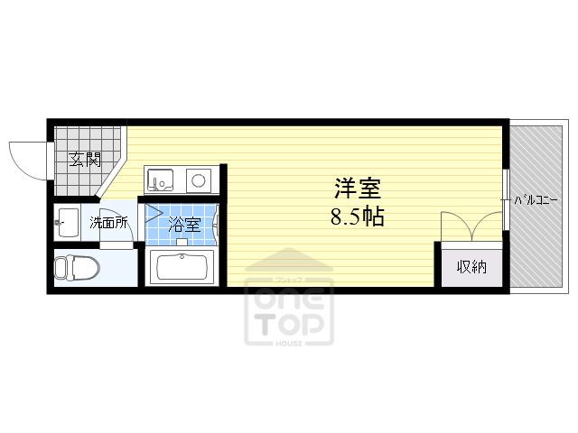 メゾン別府(ワンルーム/3階)の間取り写真