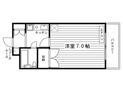 Vハイム津島(1K/3階)の間取り写真