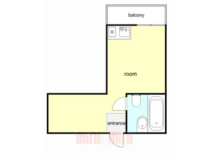 岡本ビラ(ワンルーム/1階)の間取り写真
