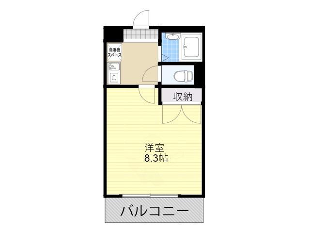 MISTRAL下手野(1K/1階)の間取り写真