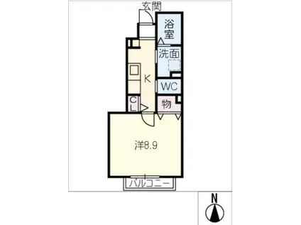 メゾンアクア(1K/1階)の間取り写真