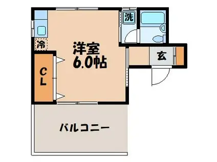 プラスドゥカネガエ(ワンルーム/7階)の間取り写真