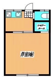 三鷹ハイツC棟(1K/1階)の間取り写真