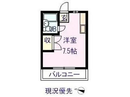 メイゾン西港(ワンルーム/2階)の間取り写真