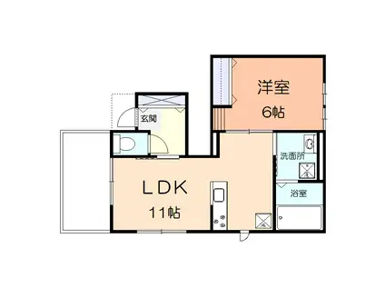アルテミス(1LDK/1階)の間取り写真