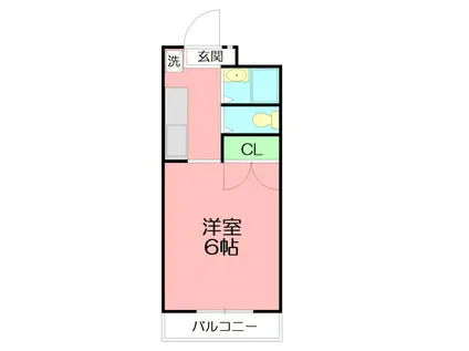 センチュリー21厚木(ワンルーム/2階)の間取り写真