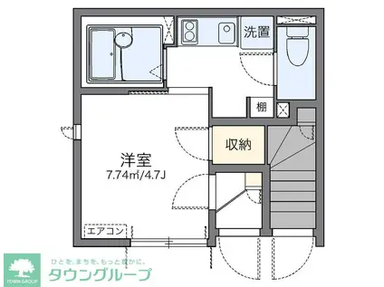 レオネクストスヴニール目白(1K/1階)の間取り写真