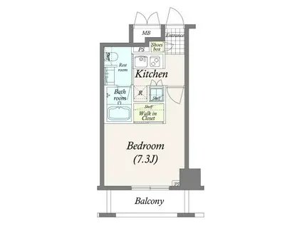 パレステュディオ麻布イースト(1K/5階)の間取り写真