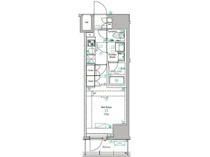 ディップス赤羽レジデンス(1K/11階)の間取り写真