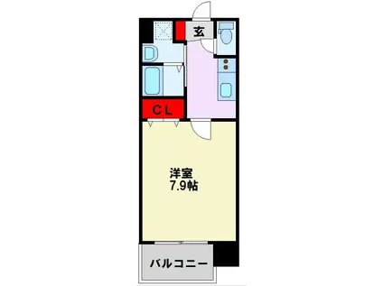 ギャラン菅原(1K/2階)の間取り写真