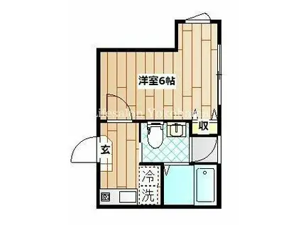 グラニット子安(1K/1階)の間取り写真