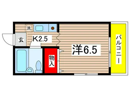 メゾンクレール(1K/2階)の間取り写真