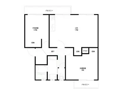 壱岐81棟(2LDK/3階)の間取り写真