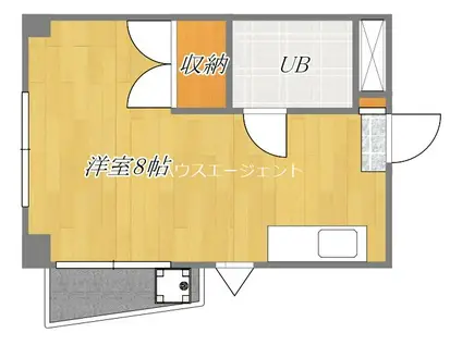 エルムーントビサン(ワンルーム/4階)の間取り写真