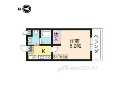 LS堀川(1K/2階)の間取り写真