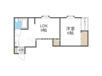 Fスタイル(1DK/3階)の間取り写真