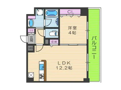 ベル・ステラ(1LDK/4階)の間取り写真