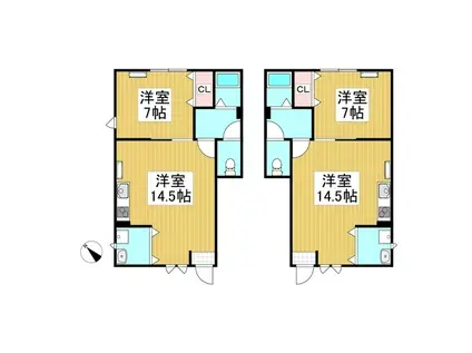 グリーンデイズ(1LDK/1階)の間取り写真