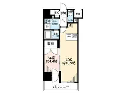 プレール・ドゥーク亀戸VI(1LDK/2階)の間取り写真