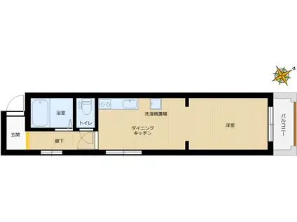 目白台芙蓉ハイツ(1DK/1階)の間取り写真