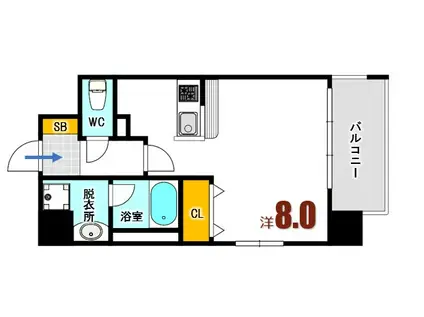 センチュリー大須(1K/4階)の間取り写真