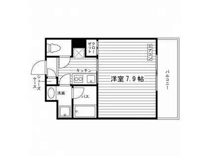 ライク富士見台(1K/3階)の間取り写真