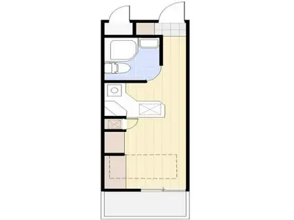 ラパルフェドジュイール(ワンルーム/2階)の間取り写真