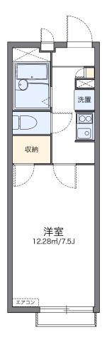レオパレス都A棟(1K/2階)の間取り写真