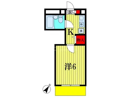 コーポ姫宮(1K/1階)の間取り写真