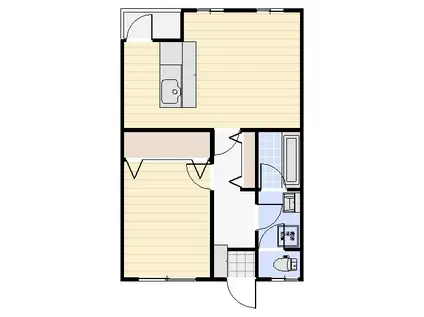 リバティプレイス(1LDK/4階)の間取り写真