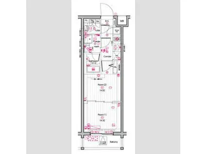 THE PREMIUM CUBE G 東中野(2K/1階)の間取り写真