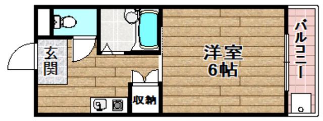 エンジェリ寿(1K/4階)の間取り写真