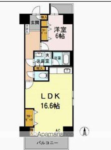 第2エコーピア(1LDK/3階)の間取り写真