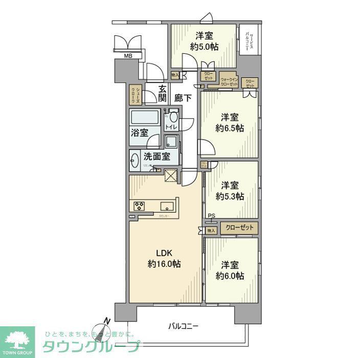 ファーストリンクレジデンス(4LDK/9階)の間取り写真