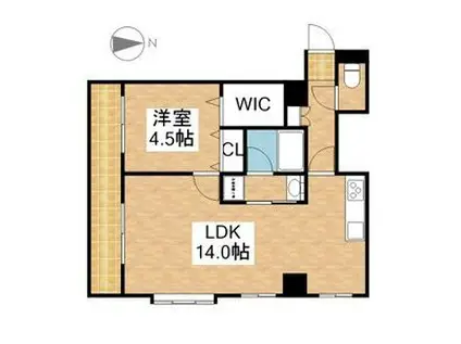 レジデンス杉村(1LDK/6階)の間取り写真