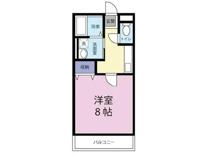 セキハラD(1K/1階)の間取り写真