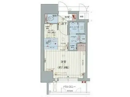 プレサンスNAGOYA桜通ビッグビート(ワンルーム/2階)の間取り写真