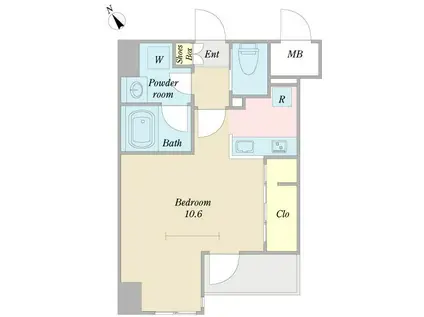 アビタシオン今池パルク(ワンルーム/6階)の間取り写真