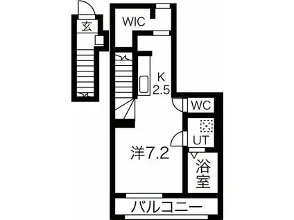 シティハウス長田町(1K/2階)の間取り写真