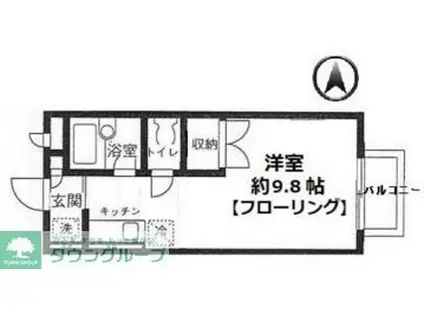 セワカマル菊名(ワンルーム/2階)の間取り写真