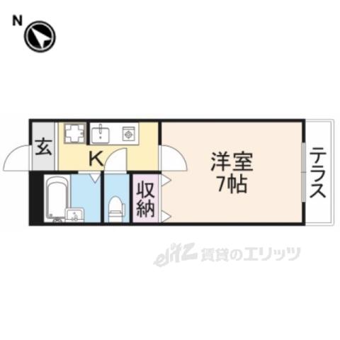 EXCELハイツ五番館(1K/2階)の間取り写真