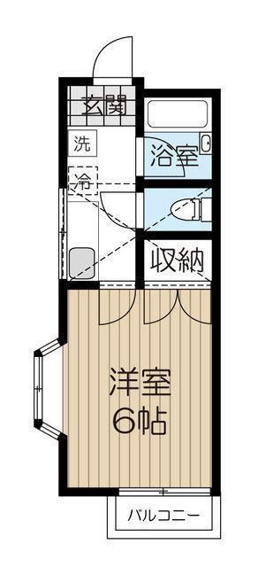 GMハイツ(1K/2階)の間取り写真