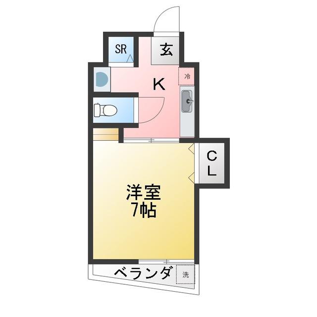 第二堀家ビル(1K/2階)の間取り写真