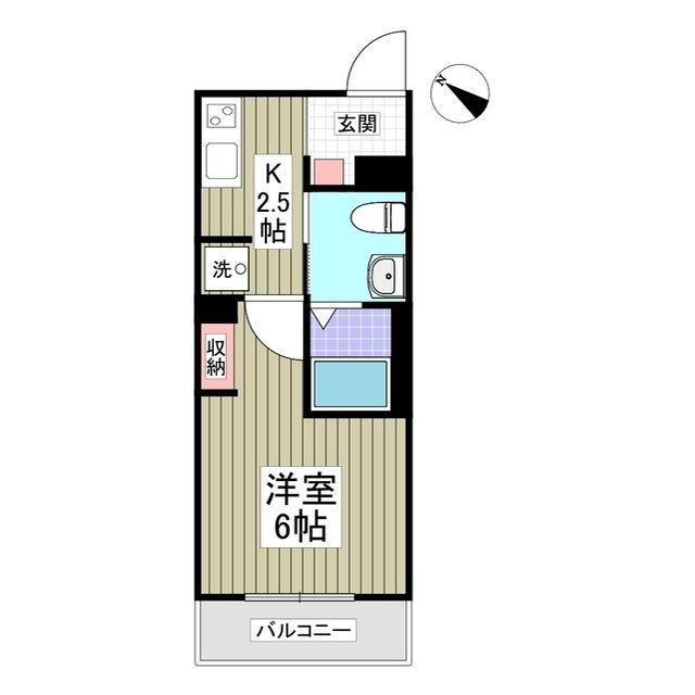 ラフィネ(1K/2階)の間取り写真