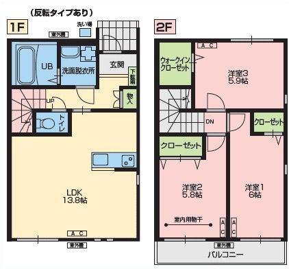 @桜ヶ丘(3LDK/1階)の間取り写真