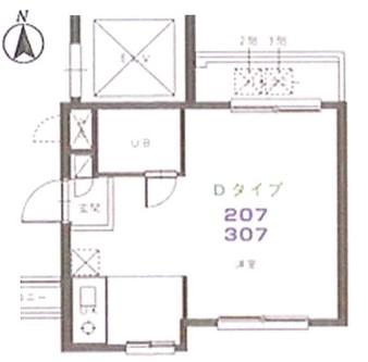 エヴェナール池上(ワンルーム/3階)の間取り写真